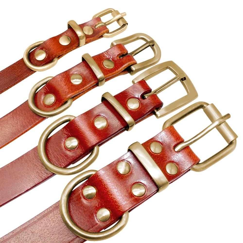 Personalized Dog ID Collar Genuine Leather - Shop The Deals