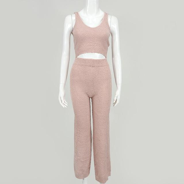 Fur Two Piece Outfits Sexy Backless Crop Tops - Shop The Deals