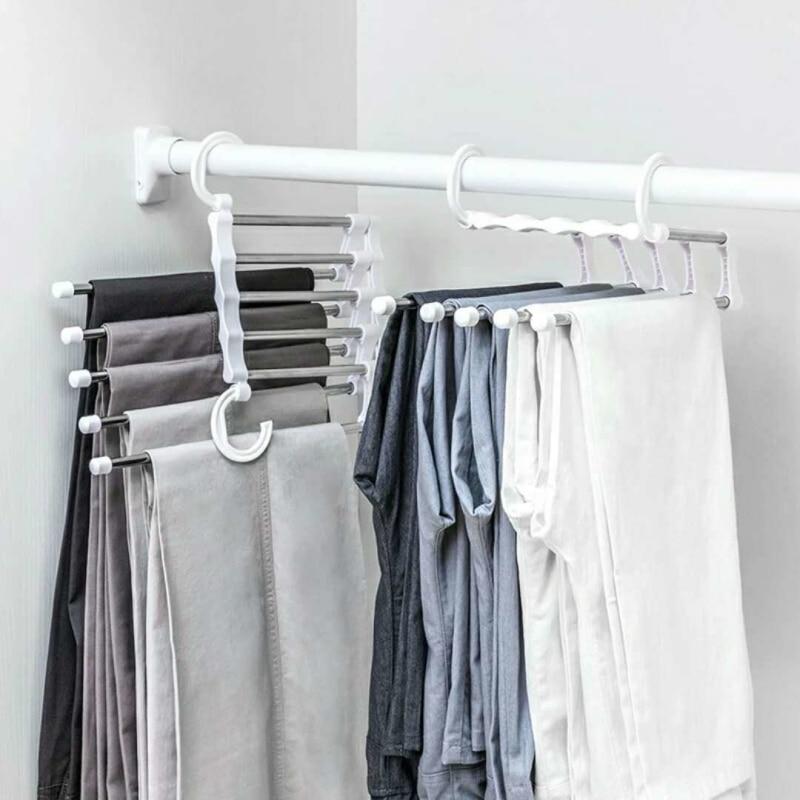 Stainless Steel 5-in-1 Portable Pants Hanger