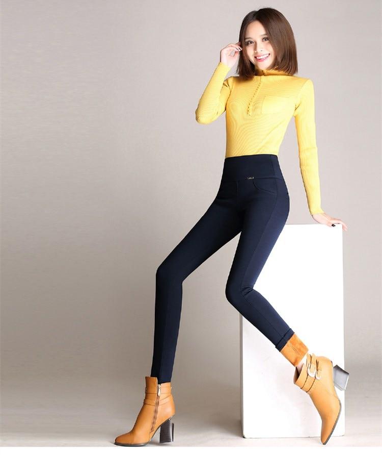 Lady Casual Leggings Winter Warm Velvet