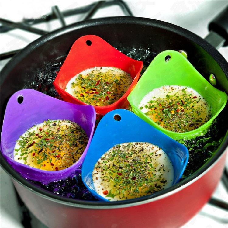 4Pcs Silicone Egg Poacher