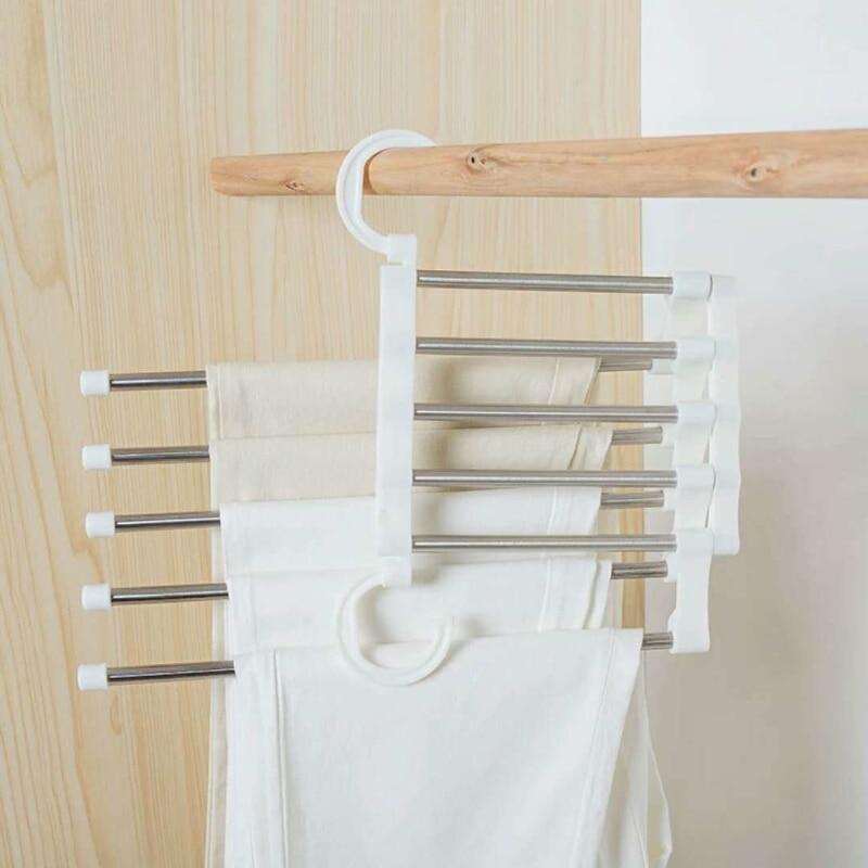 Stainless Steel 5-in-1 Portable Pants Hanger