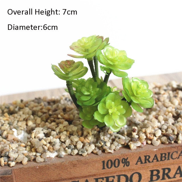 Green Mini Bonsai Artificial Succulents Plants