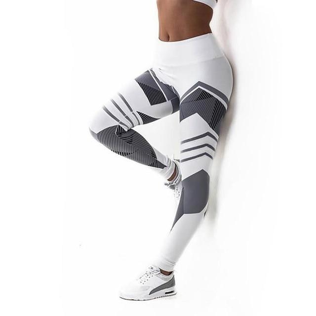 Mesh Pattern Print Leggings fitness