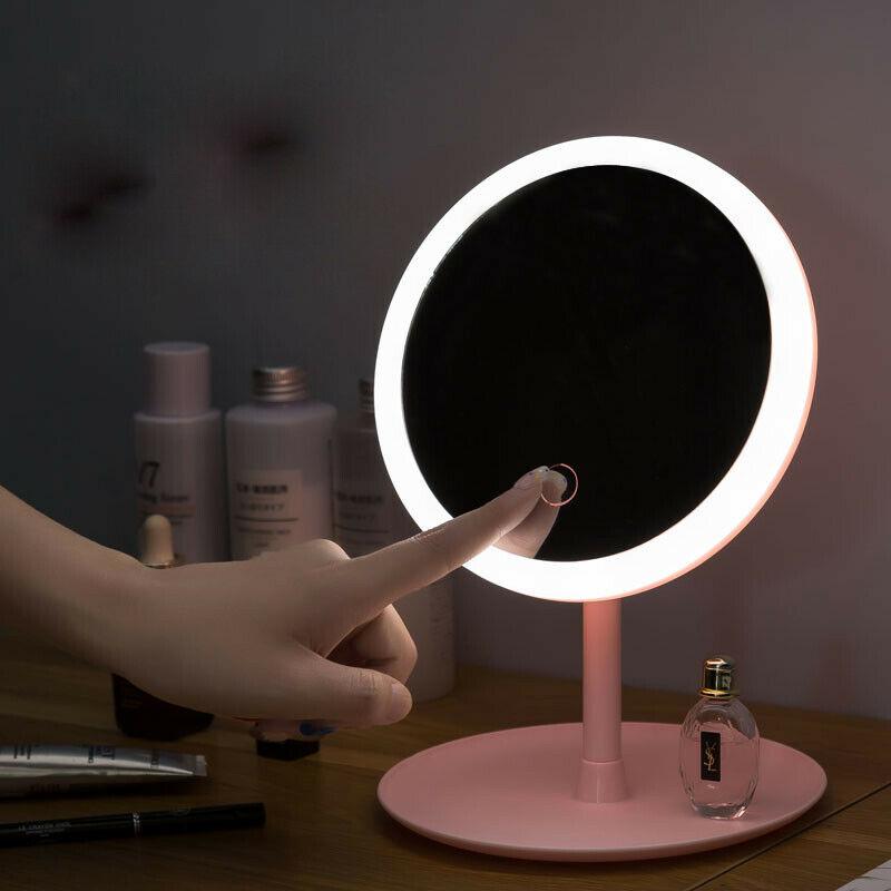 Folding Magnifying Lighted Makeup Mirror