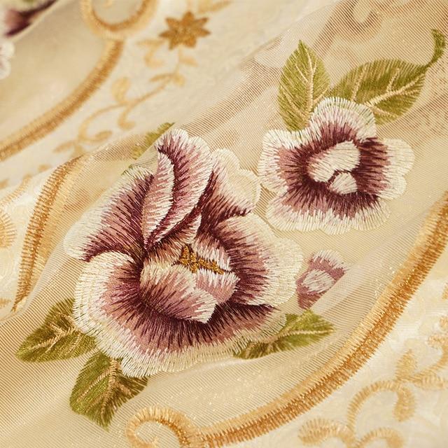 European Hollow Embroidery Semi-shading Curtains