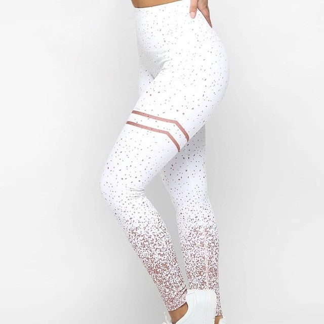 Sexy Mesh Printed Leggings