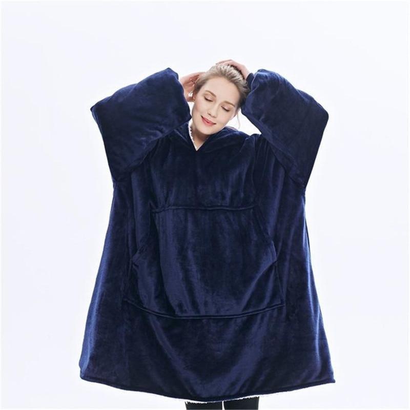 Warm thick Hooded Sweater Blanket