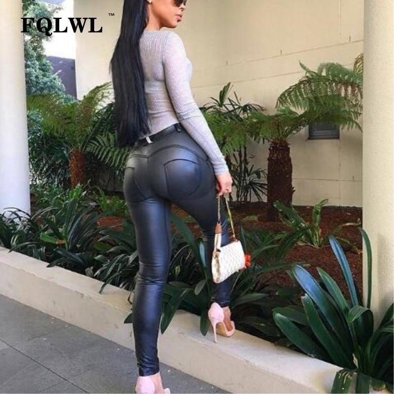 Warm Fur Faux Pu Leather Leggings