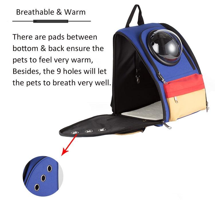 Foldable astronaut transport travel capsule for your pet!