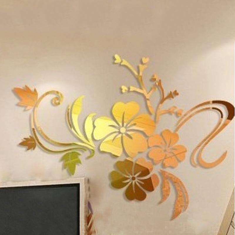 Elegant Acrylic Plum Flower Wall Sticker