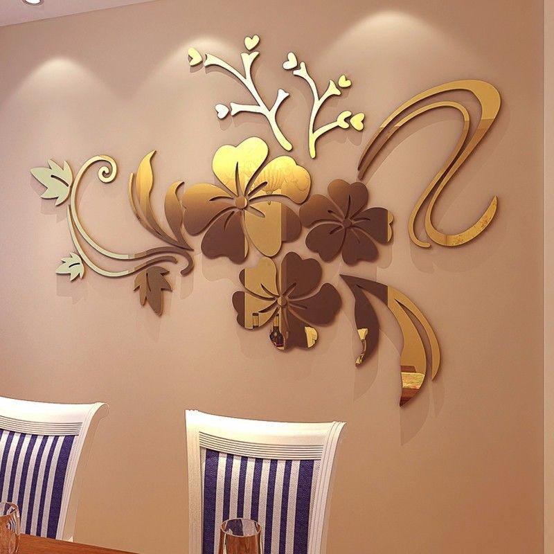 Elegant Acrylic Plum Flower Wall Sticker