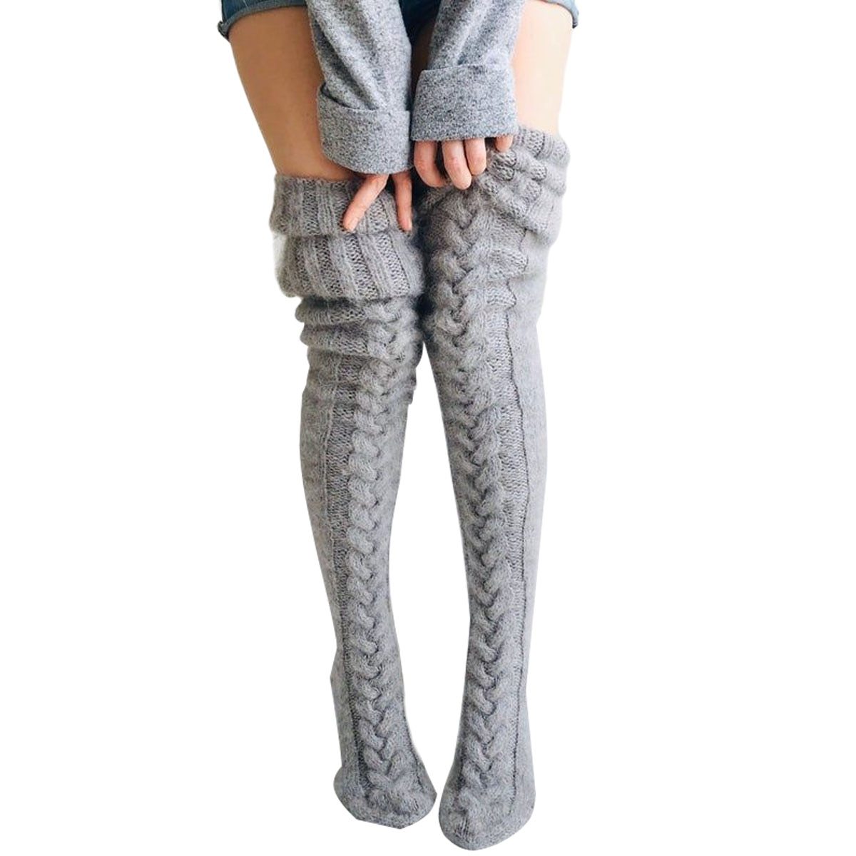 Warm Thigh High Socks For Girls