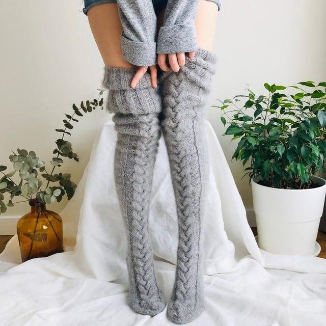 Warm Thigh High Socks For Girls