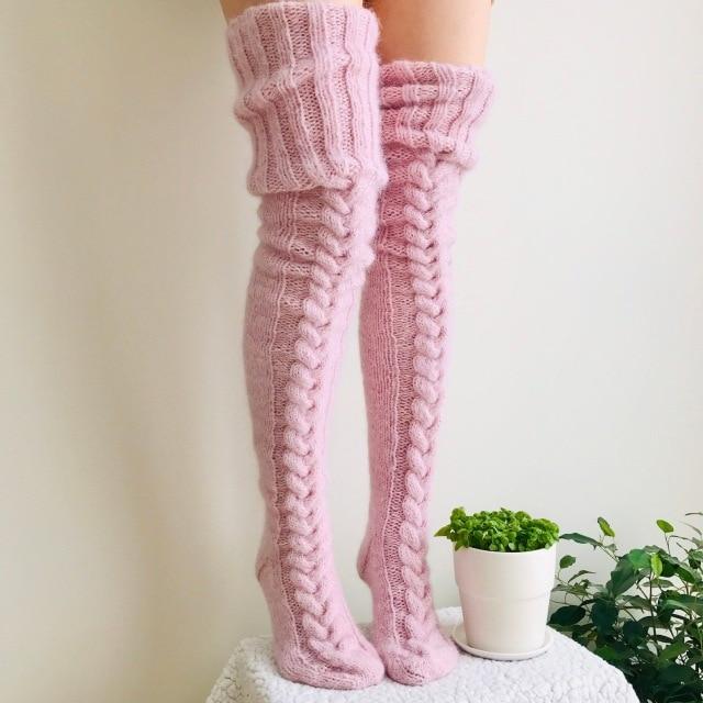 Warm Thigh High Socks For Girls