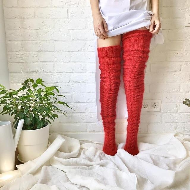 Warm Thigh High Socks For Girls