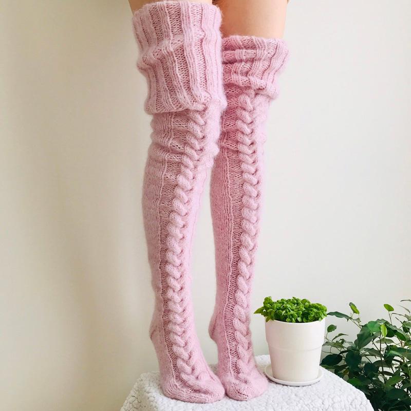 Warm Thigh High Socks For Girls
