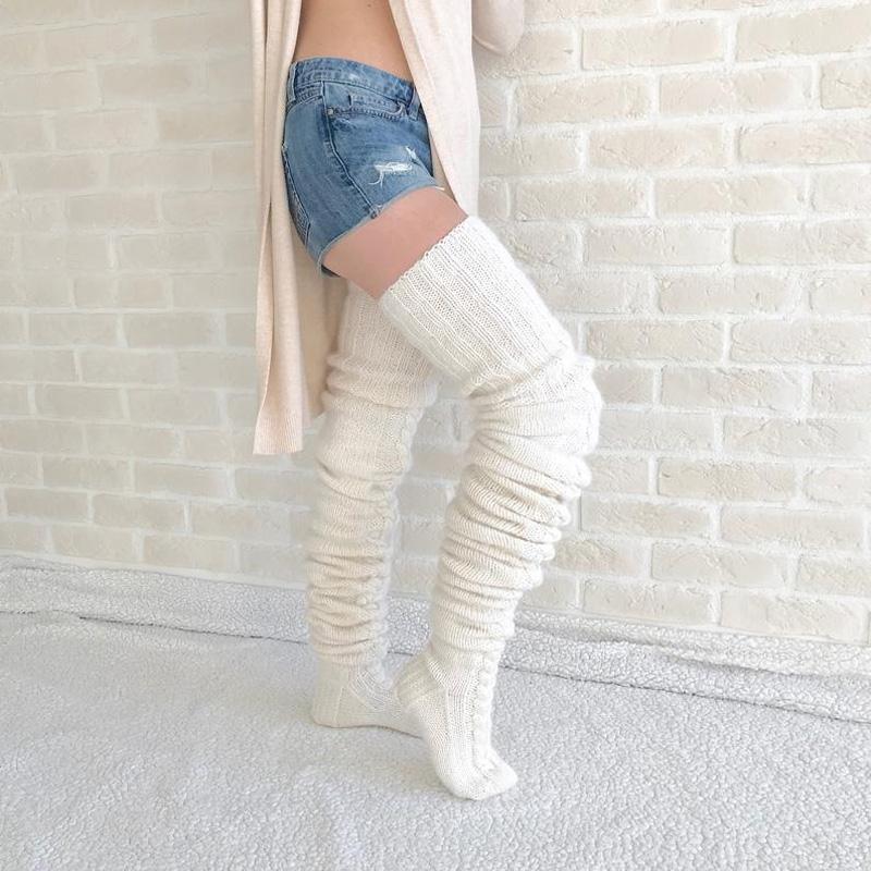 Warm Thigh High Socks For Girls