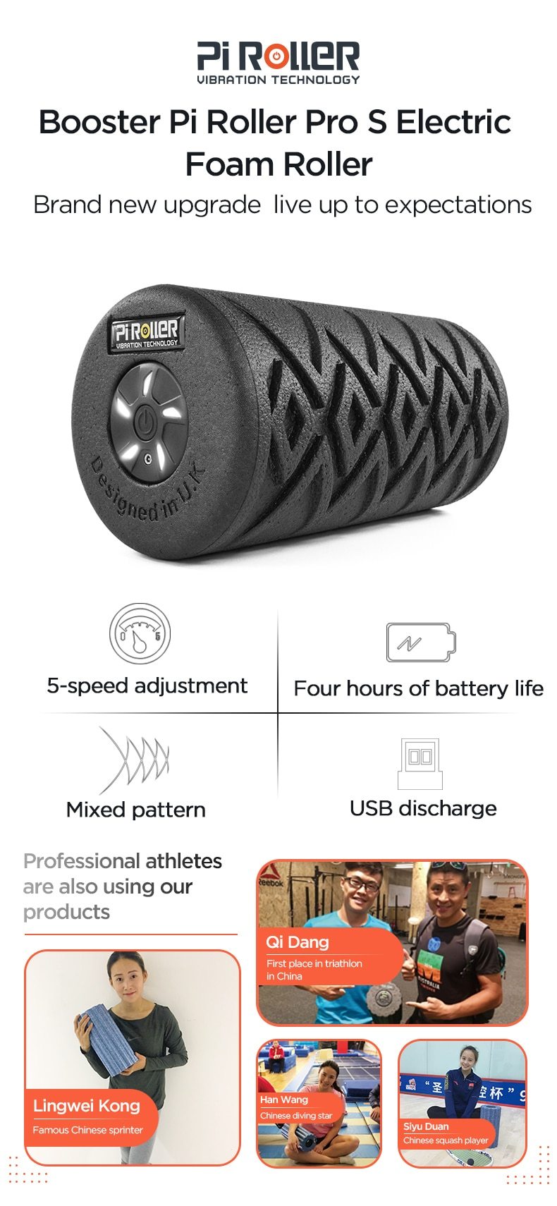 Electric Vibration Massage S Yoga Foam Roller