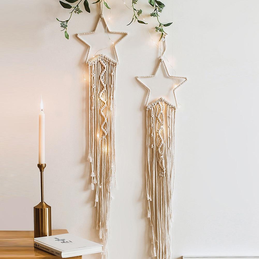 Nordic Star Moon Macrame Dream Catcher