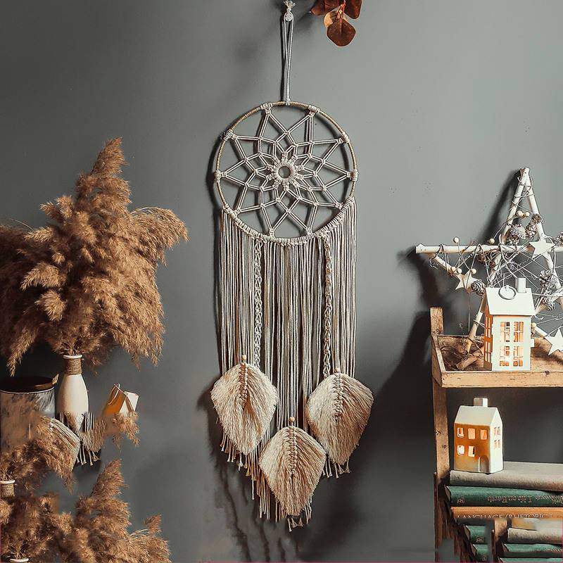 Nordic Star Moon Macrame Dream Catcher