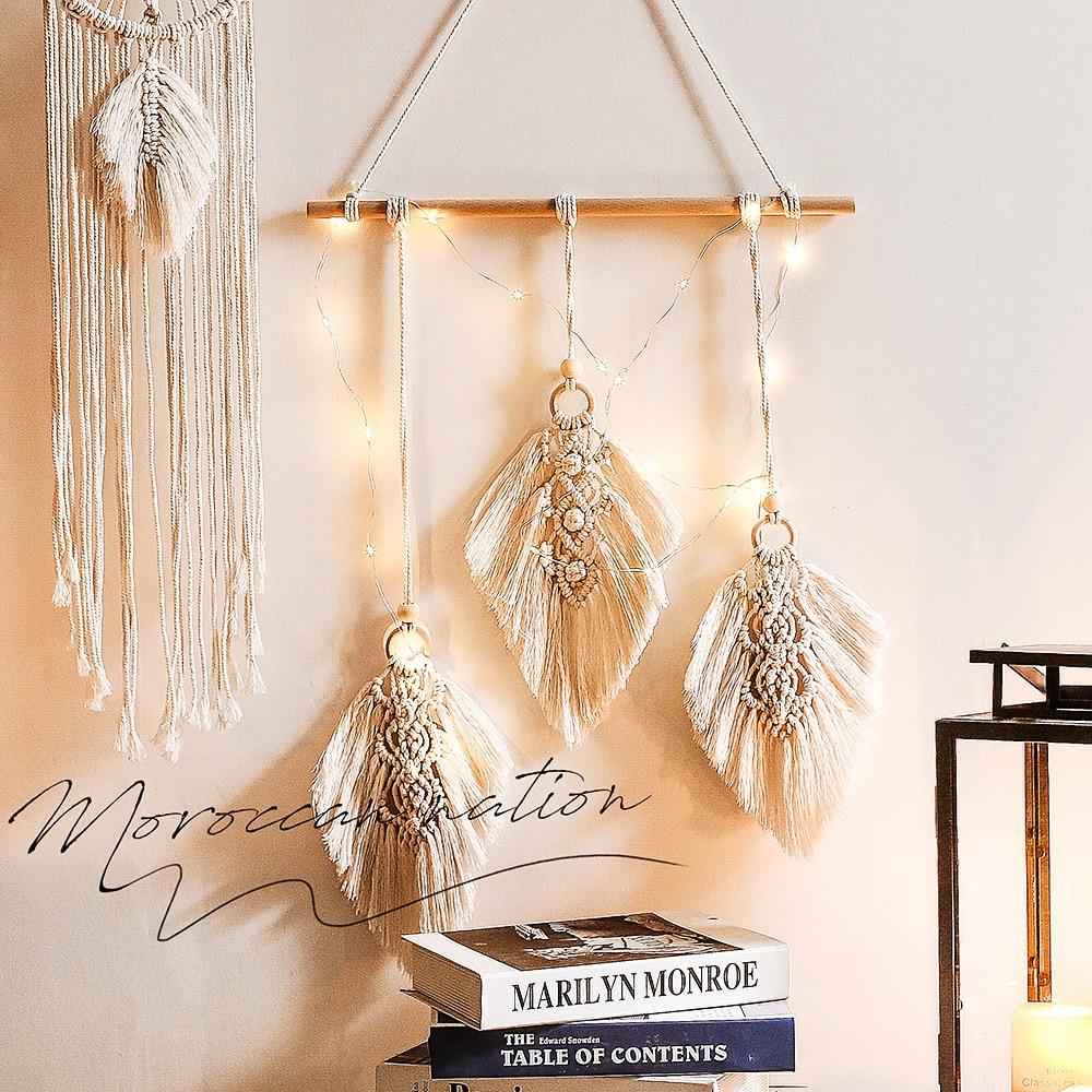 Nordic Star Moon Macrame Dream Catcher