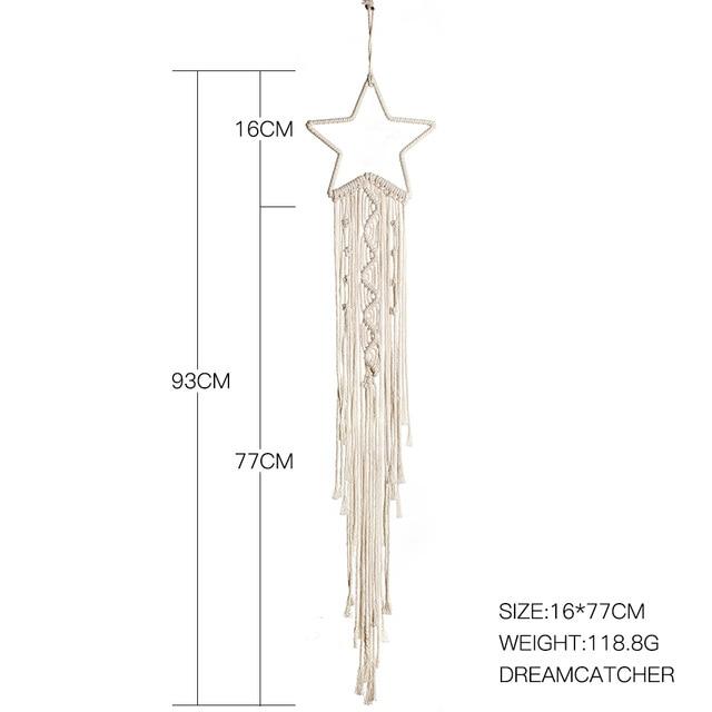 Nordic Star Moon Macrame Dream Catcher