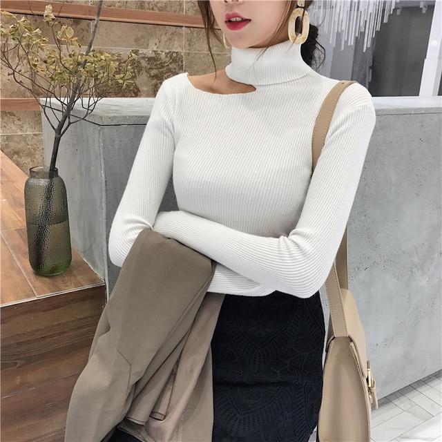 Knitted Women Sweater Sexy Off Shoulder