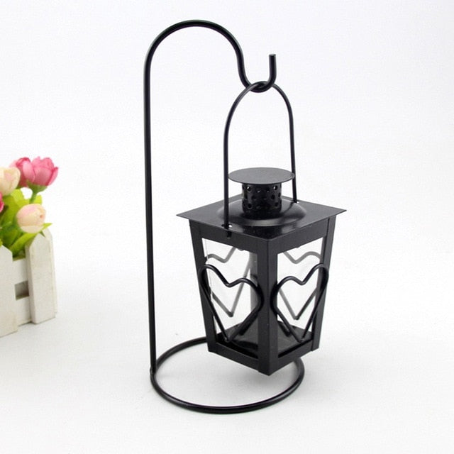 Iron Candlestick Lantern Home Decor