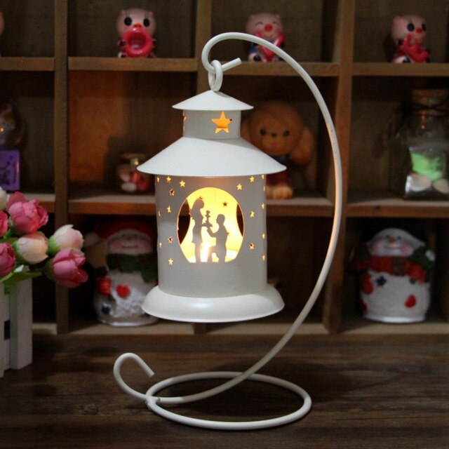 Iron Candlestick Lantern Home Decor