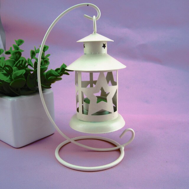 Iron Candlestick Lantern Home Decor