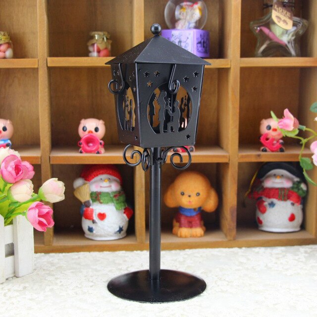 Iron Candlestick Lantern Home Decor